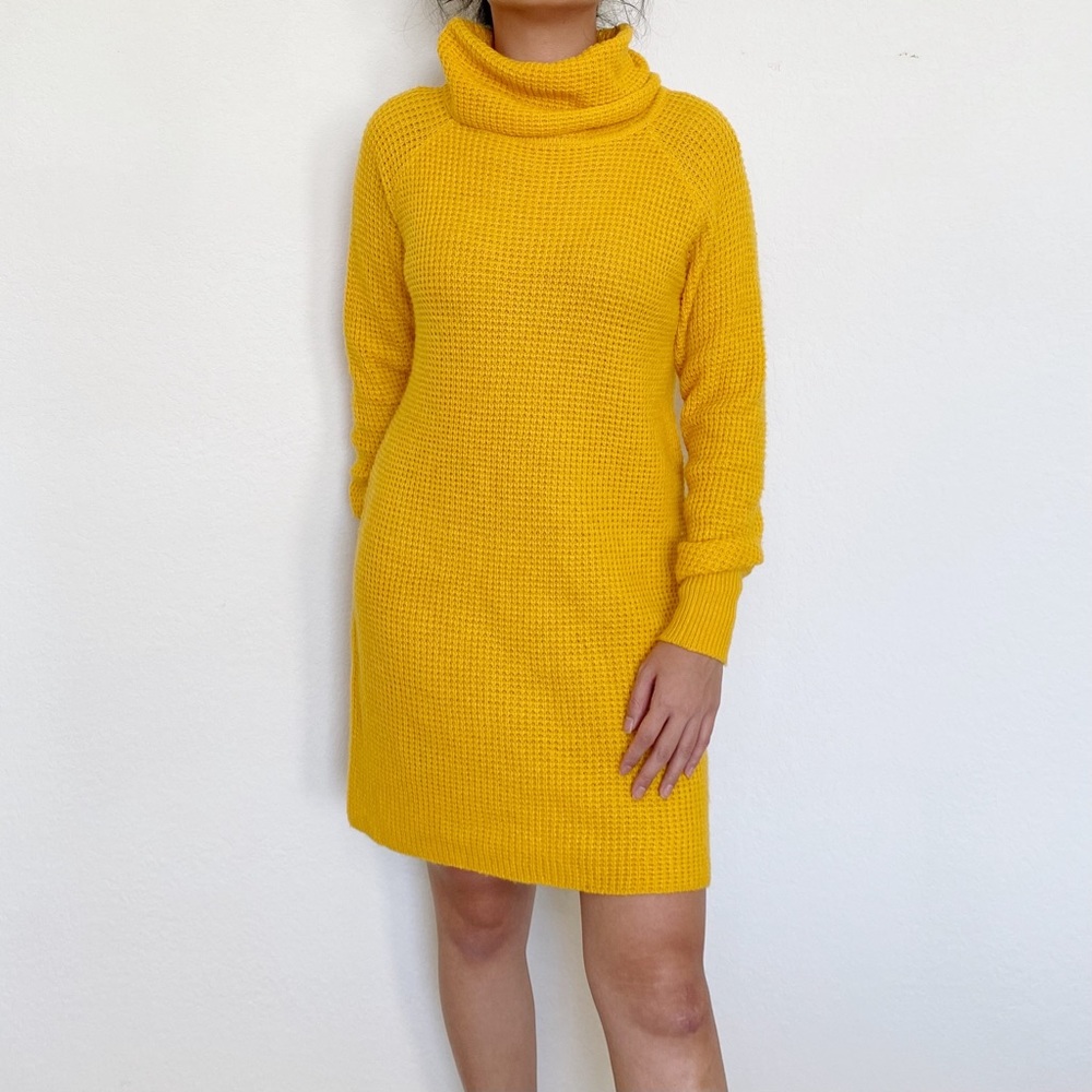 Mustard Yellow Sweater Dress